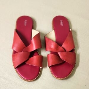 Botkier Red Sandals Soft Leather Size 9.5 Zuri STYLE
